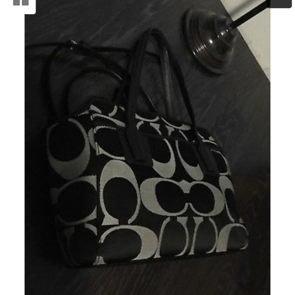 Coach Small Canvas Satchel Bag 2 way - Picture 3 of 6